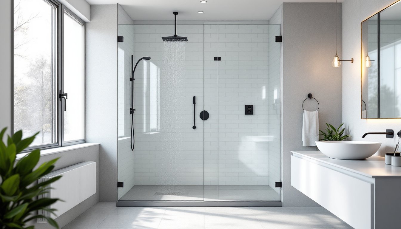 walk in glass shower
