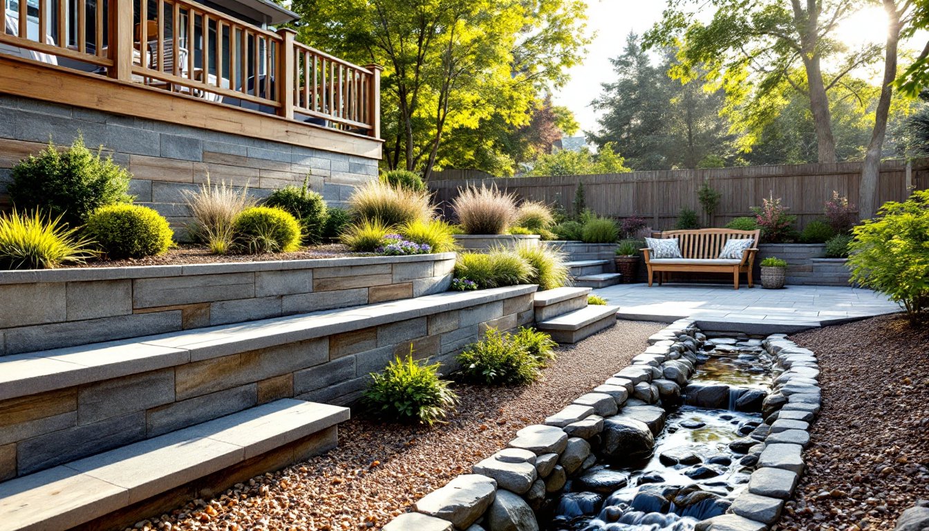 hilly backyard landscaping ideas